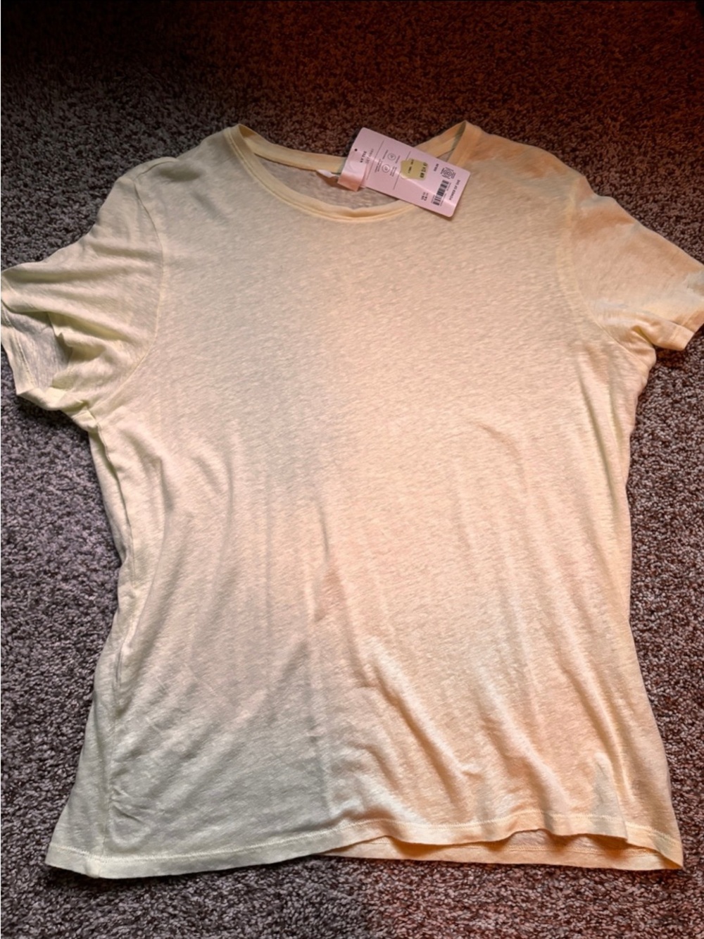 Athleta Pale Yellow Getaway Tee medium